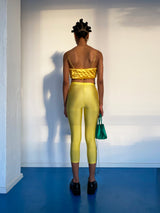 YELLOW YORGAN BELT MIDI TIGHTS