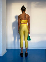 YELLOW YORGAN BELT MIDI TIGHTS