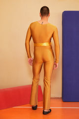 MUSTARD FLARED BODYSUIT