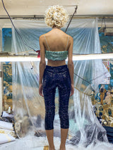 TURQUOISE SEQUIN YORGAN BRA