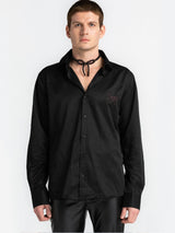 Bow Detailed Black Shirt