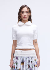 White Knit Top