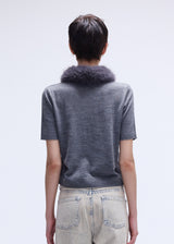 Gray Knit Top