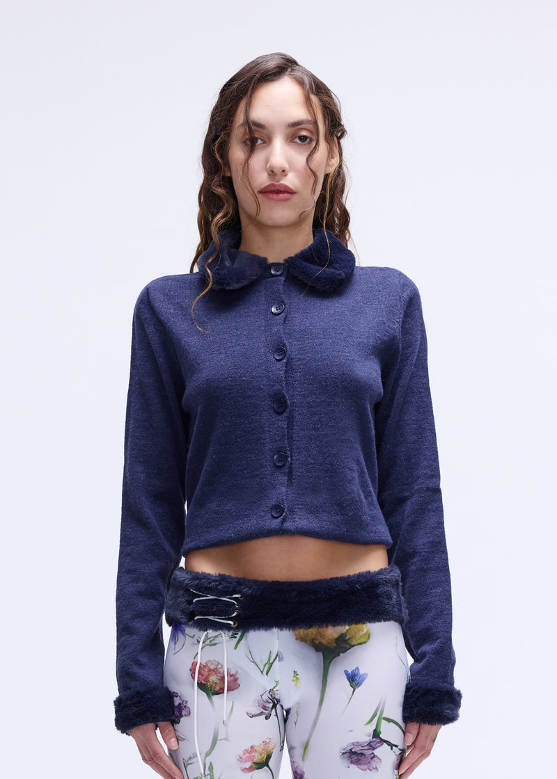 Navy Knit Cardigan