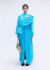 Blue Faux-Fur Coat