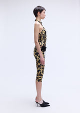 Leopard Midi Fur Belt tights