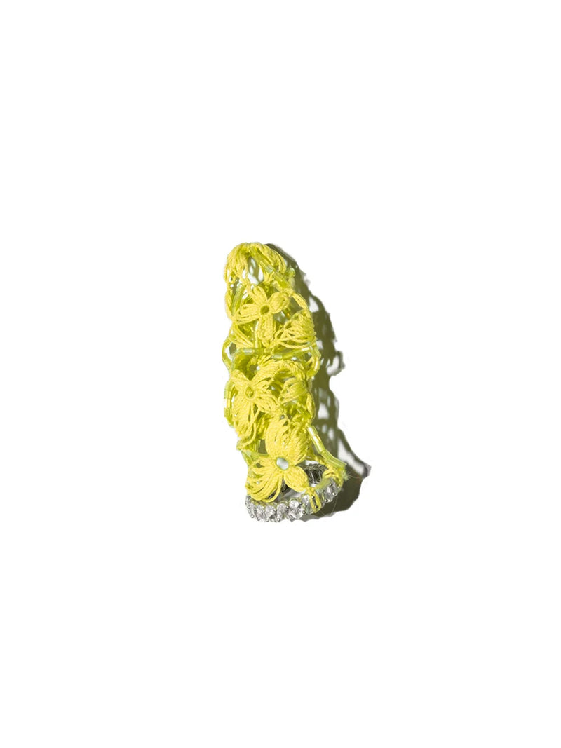 Green Lace Finger Ring