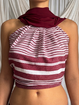 Pesthemal Burgundy Fringe Top