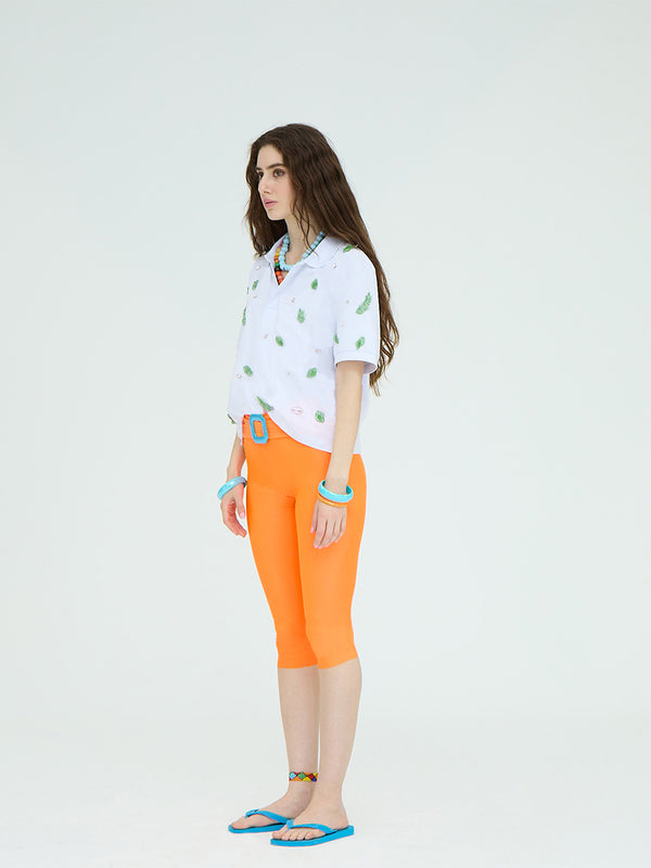 ORANGE MIDI TIGHTS