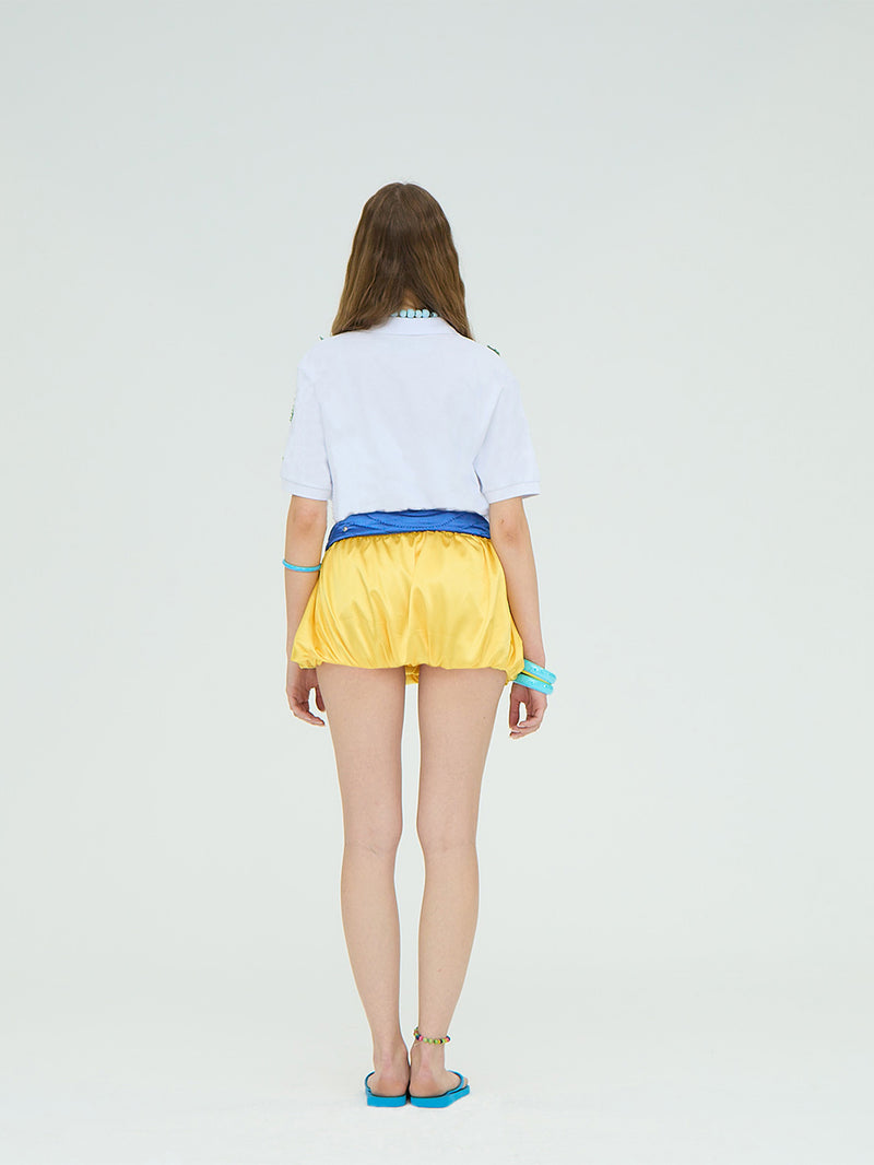 WHITE EMBROIDERY POLO SHIRT