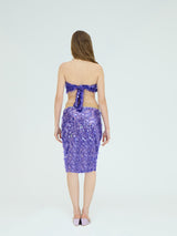PURPLE SEQUIN BANDANA TOP
