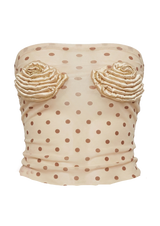Polka-dot Spiral Design Top
