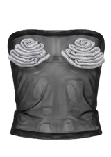 Black Spiral Design Top