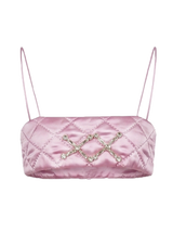 Pink Argyle Embroidery Yorgan Bra