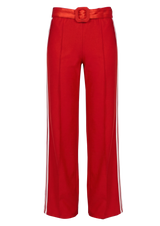 Red Yorgan Belt Pants