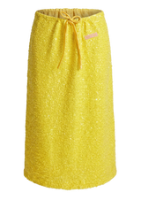 Yellow sequin Midi Skirt