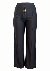 Black Pocket Belt Pants
