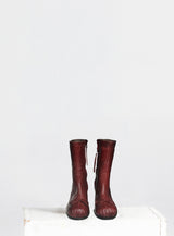 Burgundy Bow Boots