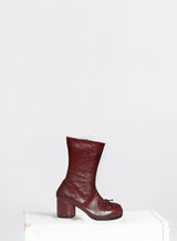 Burgundy Bow Boots