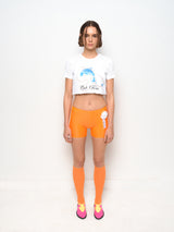 Neon Orange Ribbon mini short