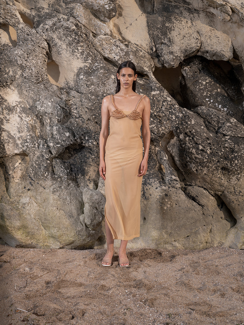 Nude Spiraldesign Transparent Dress – CULT FORM