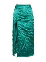 DARK GREEN YORGAN MIDI SKIRT