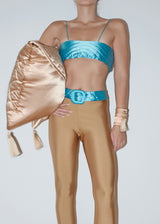 Blue Yorgan Bra