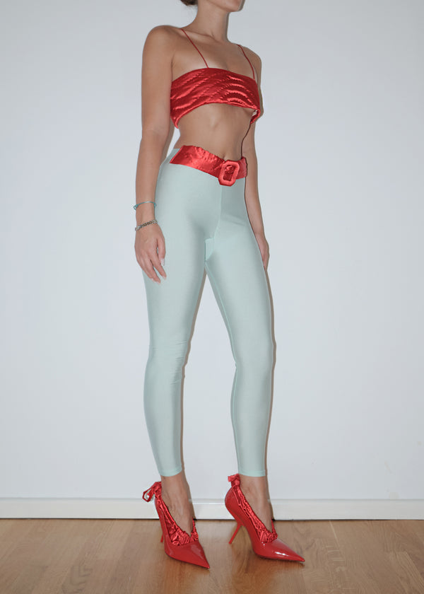 Baby Blue - Red Yorgan Maxi Tights