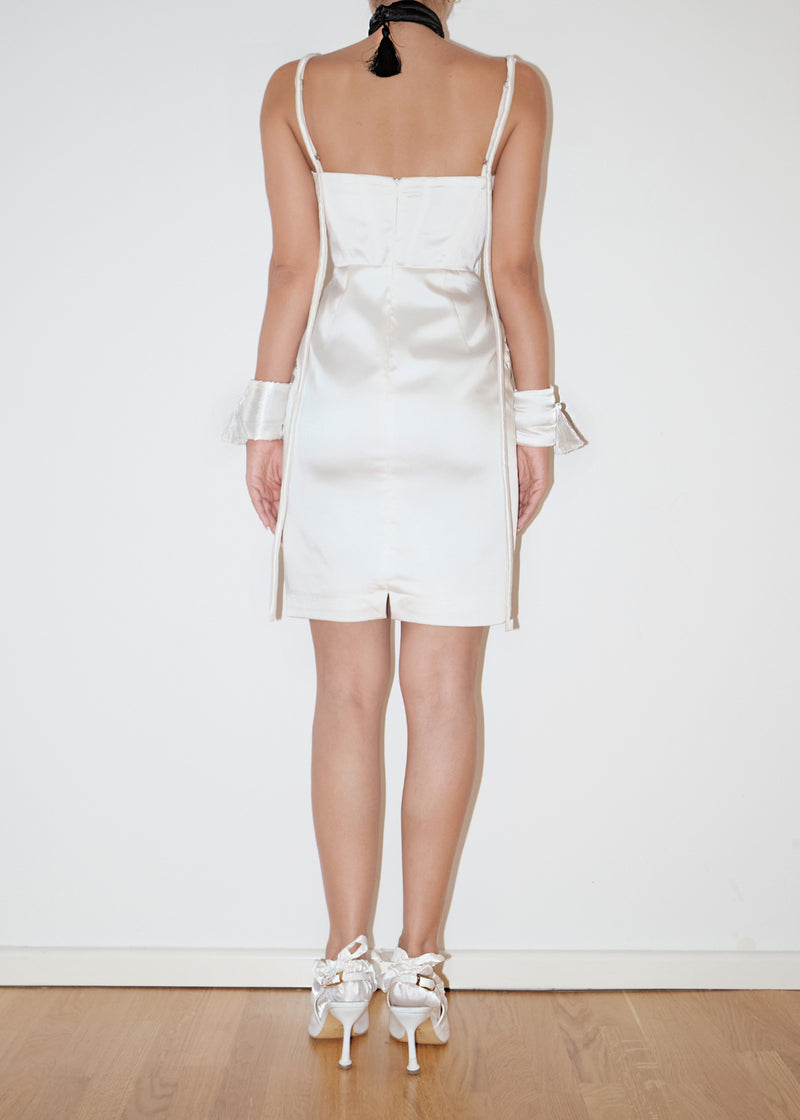 Exclusive White Satin Dress