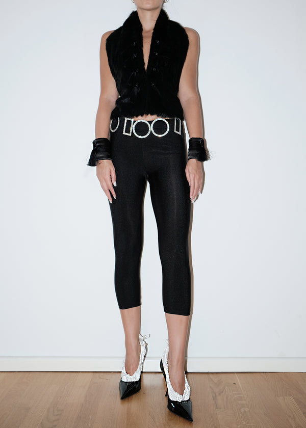 Black Monno Fur Top