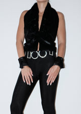 Black Monno Fur Top