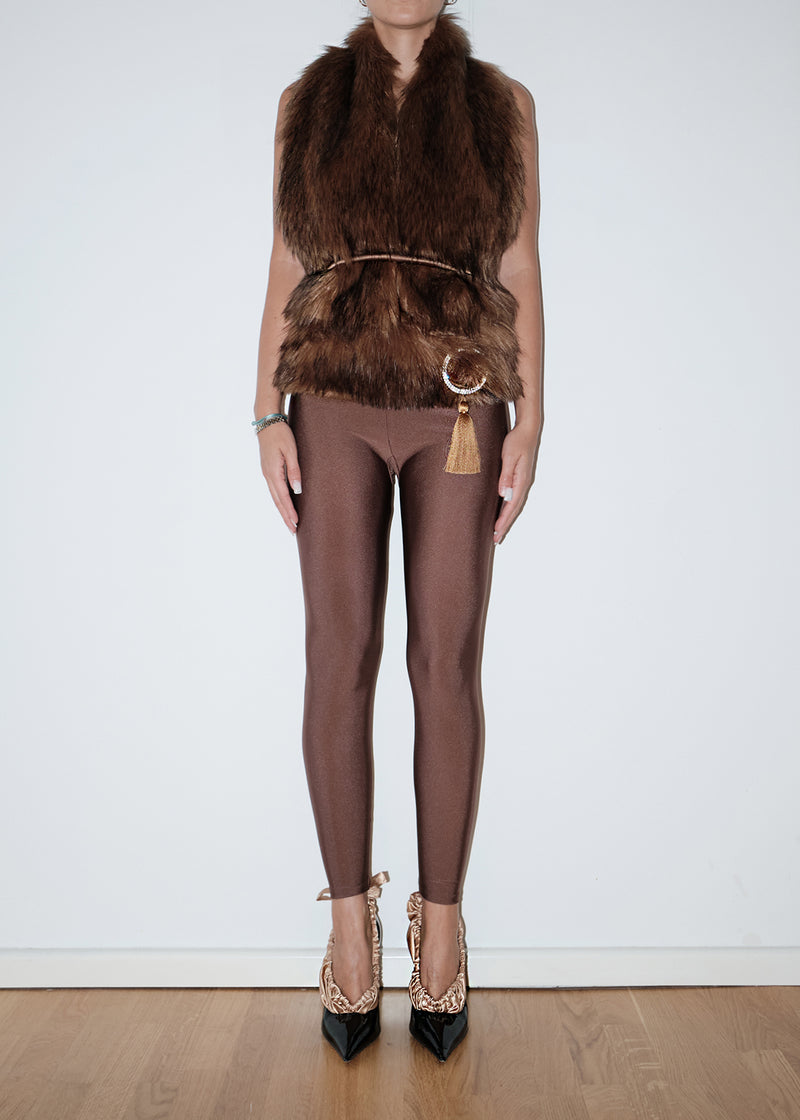 Brown Monno Fur Top