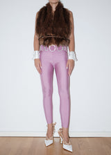 Pink Multi Crystal Belt Tights