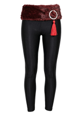 Black Fur Rebecca Fur Tights