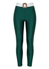 Dark Green - White Yorgan Maxi Tights