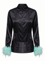 Satin Cummerbund Black-Black Shirt
