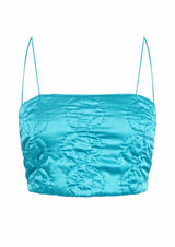 Aqua Blue Yorgan Tank Bra