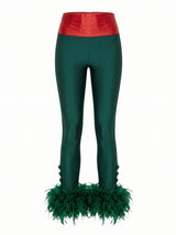 Cult Green Cummerbund Feather Tights