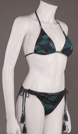 Camo Satin Pearlwork Bikinis