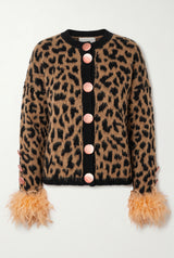 Leopard Feather Cardigan