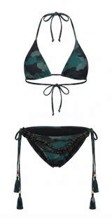 Camo Satin Pearlwork Bikinis
