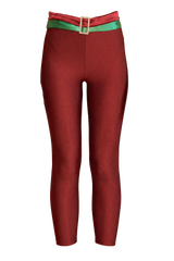 BURGUNDY YORGAN DIAMOND BELT TIGHTS