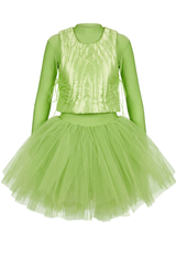 NEON GREEN LETTUCE DRESS