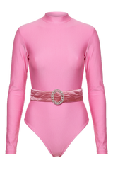 PINK LONG SLEEVE YORGAN BELT BODY