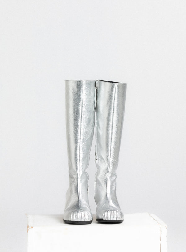 Silver Ballet Under-Knee Boot