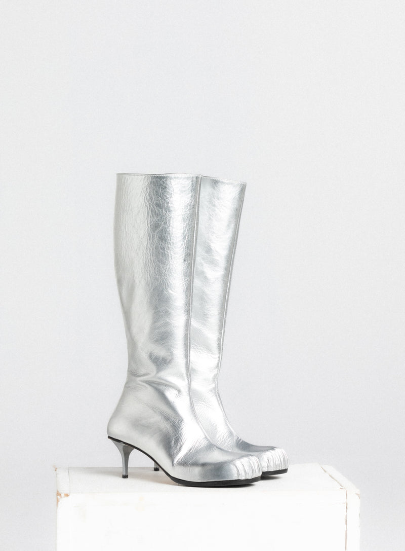 Silver Ballet Under-Knee Boot