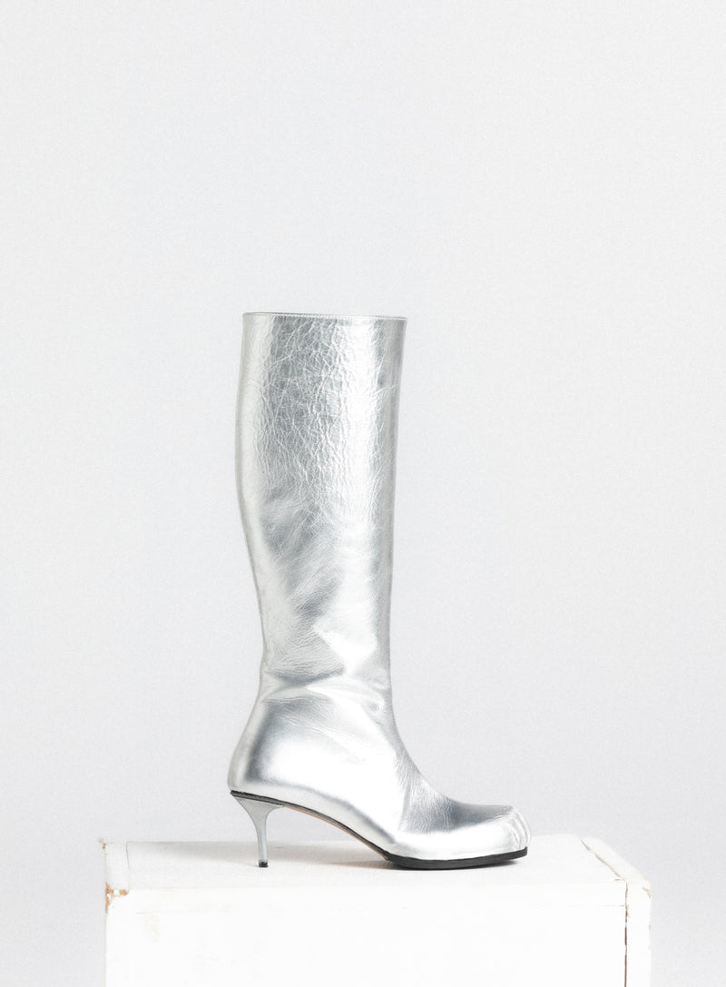 Silver Ballet Under-Knee Boot