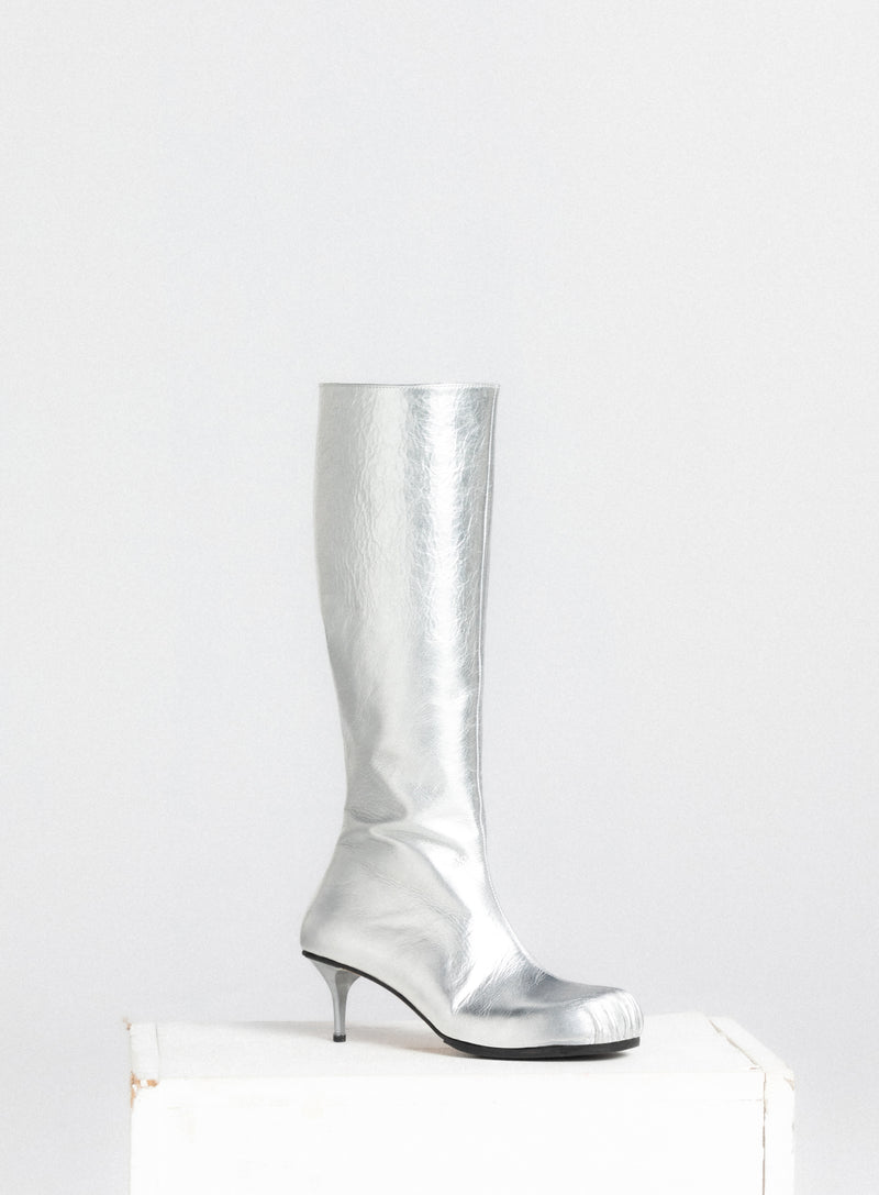 Silver Ballet Under-Knee Boot