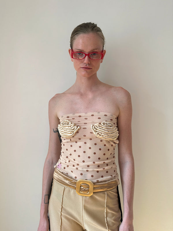 Polka-dot Spiral Design Top