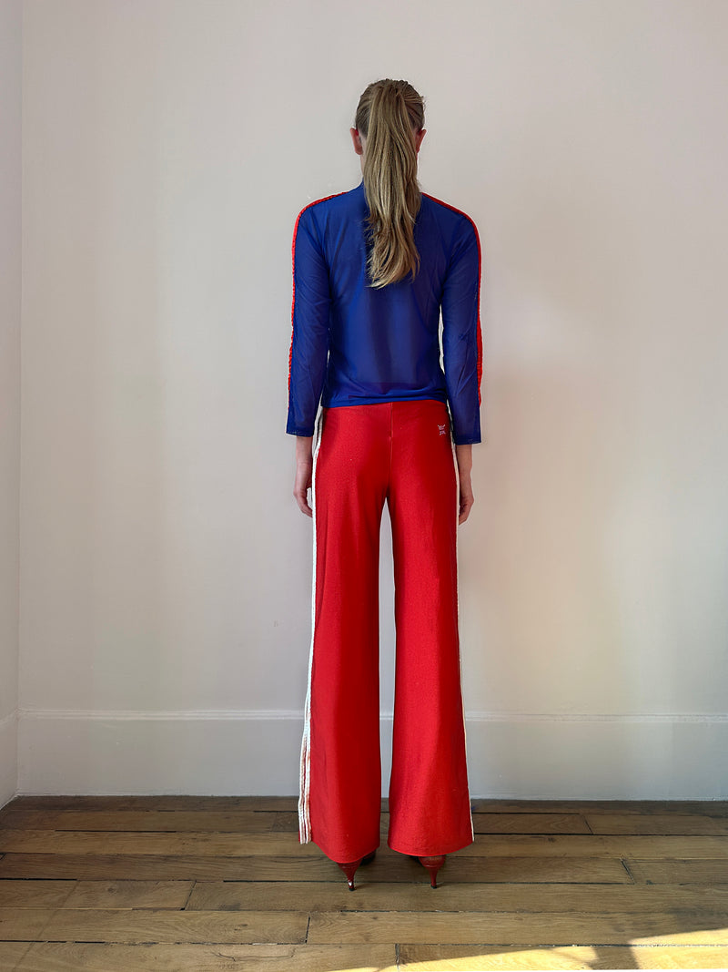 Red Yorgan Belt Pants